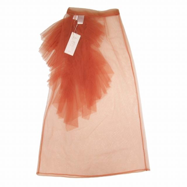 38 ARCHIVIO オレンジ　撥水スカート 38 ARCHIVIO オレンジ 撥水スカート