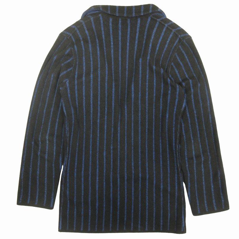 美品 ラルディーニ LARDINI KNITWEAR ストライプ ニット テーラード
