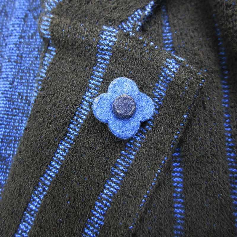 美品 ラルディーニ LARDINI KNITWEAR ストライプ ニット テーラード