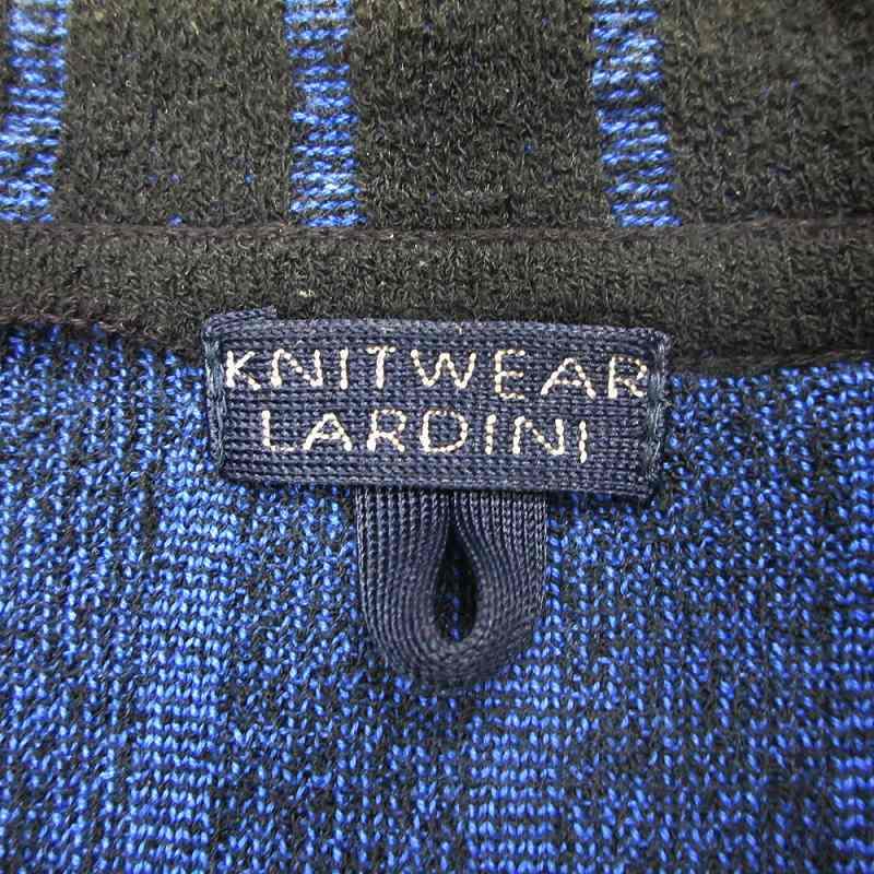 美品 ラルディーニ LARDINI KNITWEAR ストライプ ニット テーラード
