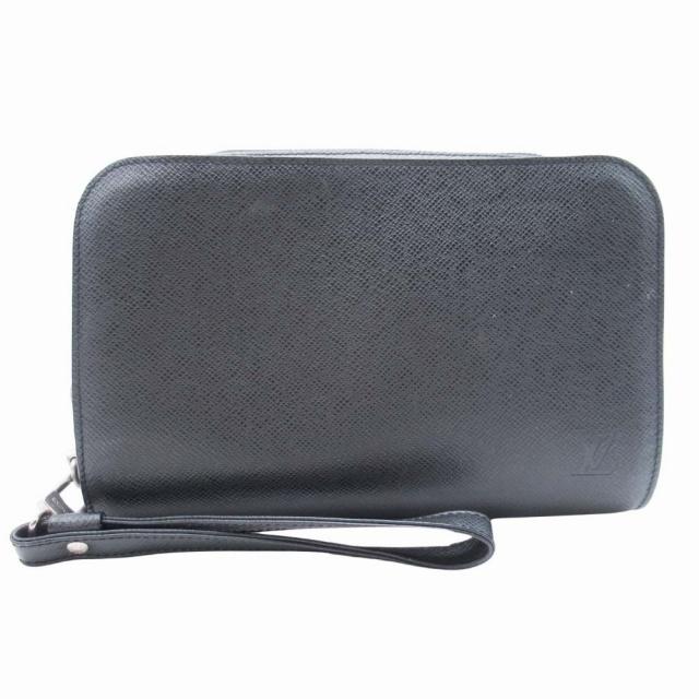 ルイヴィトンクラッチバッグタイガバイカルアルドワーズロゴ黒レザー