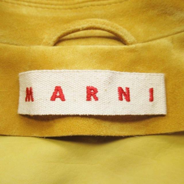 MARNI（マルニ） 15aw カーフレザー スエード ステンカラーコート 丸襟