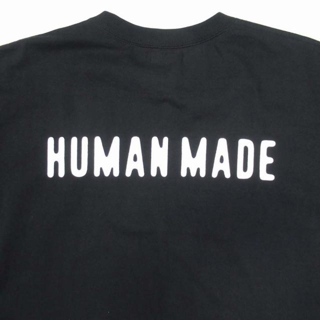 【中古】美品 ヒューマンメイド HUMAN MADE ハートワッペン Tシャツ クルーネック ロゴ バックプリント 半袖 2XL 黒 美品 ヒューマンメイド HUMAN MADE ハートワッペン Tシャツ クルー