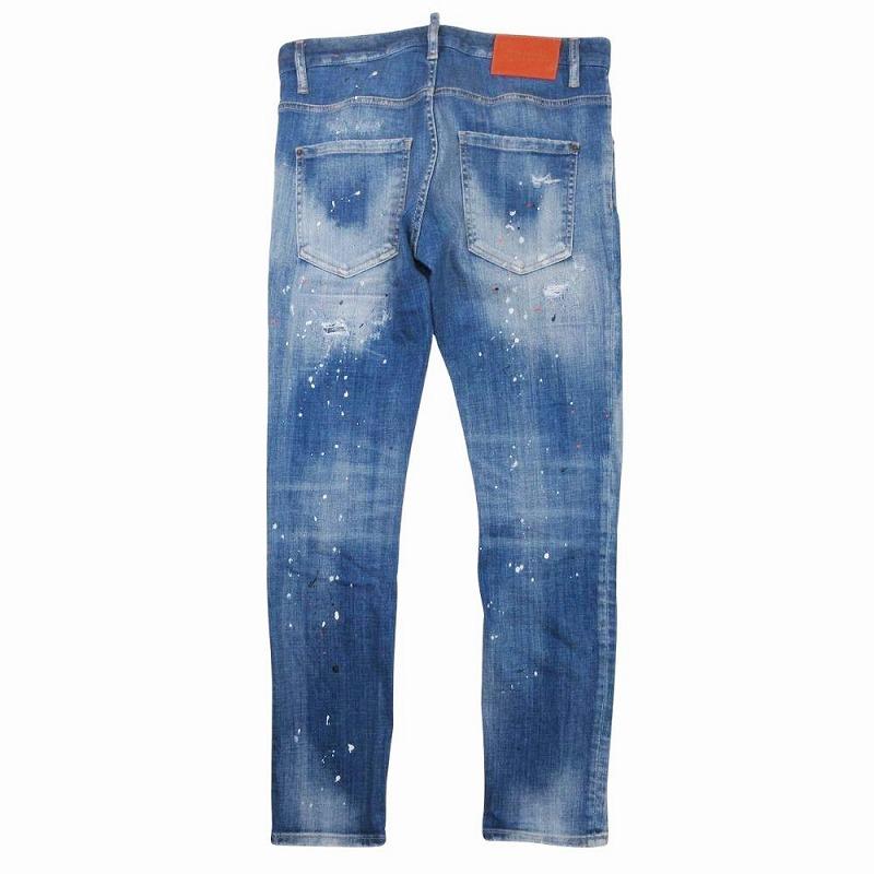 【中古】美品 22ss ディースクエアード DSQUARED2 Skater Jean クラッシュ ダメージ加工 スケーター デニム パンツ 46 DSQUARED2（ディースクエアード） 極美品 22ss DSQUARED2 Skater Jean