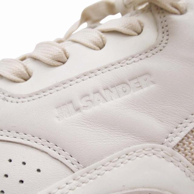 【中古】ジルサンダー JIL SANDER スニーカー ローカット レザー シューズ 靴 ロゴ 42/27.5cm アイボリー/△T40 ジルサンダー JIL SANDER スニーカー ローカット レザー シューズ 靴