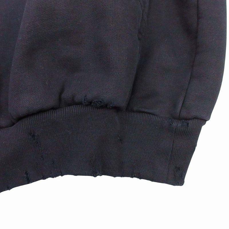 美品 BALENCIAGA バレンシアガ 24ss VALENTINE CD バレンタインCD フーディー パーカー スウェット ダメージ加工 L 黒 メンズ レディース 古着 中古 USED BALENCIAGA（バレンシアガ） 未使用品△BALENCIAGA 739024 VALENTINE