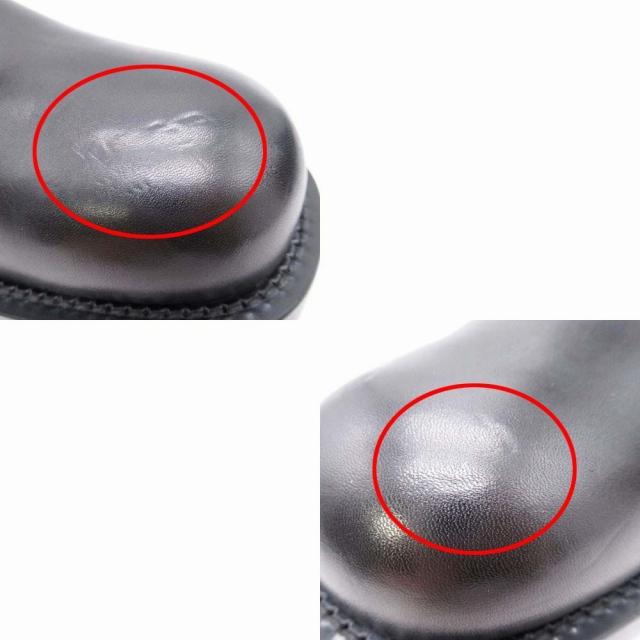 【中古】未使用品 バーバリー BURBERRY アンクルブーツ サドルレザー ショートブーツ 靴 43/28.0cm 黒/◇11 BURBERRY（バーバリー） 未使用品 アンクルブーツ サドルレザー