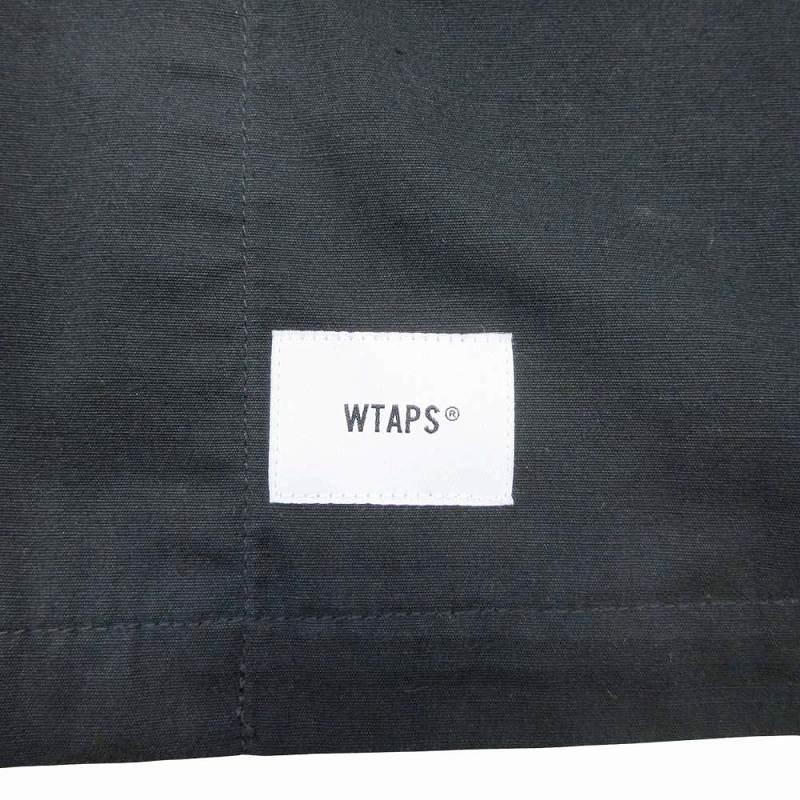 【中古】美品 20aw ダブルタップス WTAPS スカウト ノーカラー シャツジャケット ブルゾン 202WVDT-SHM02 02 ブラック 美品 20aw ダブルタップス WTAPS SCOUT/LS/COTTON.WEATHER スカウト