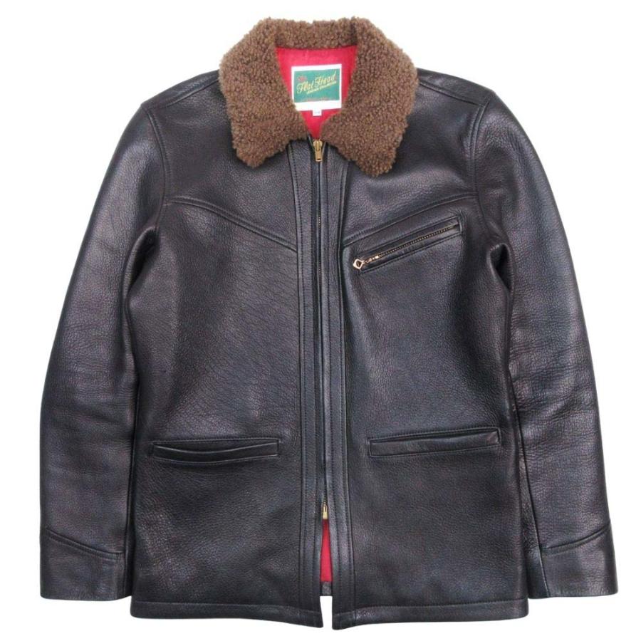 THE FLAT HEAD レザー　シングルライダース 鹿革 ディアスキン 極美品 ザ フラットヘッド THE FLAT HEAD ディアスキン 鹿革 レザー