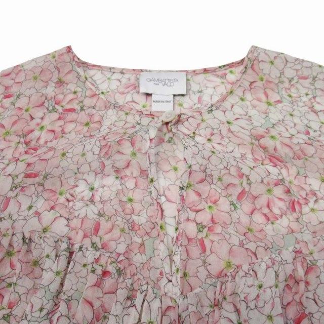 【中古】美品 21ss ジャンバティスタヴァリ チェリーブロッサム シルクシフォン ブラウス ラッフル 桜 花柄 美品 21ss ジャンバティスタヴァリ GIAMBATTiSTA VALLi チェリー