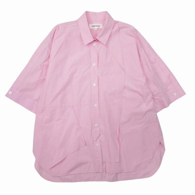 美品 25ss エンフォルド ENFOLD LAYERED HALF SLEEVES SHIRT