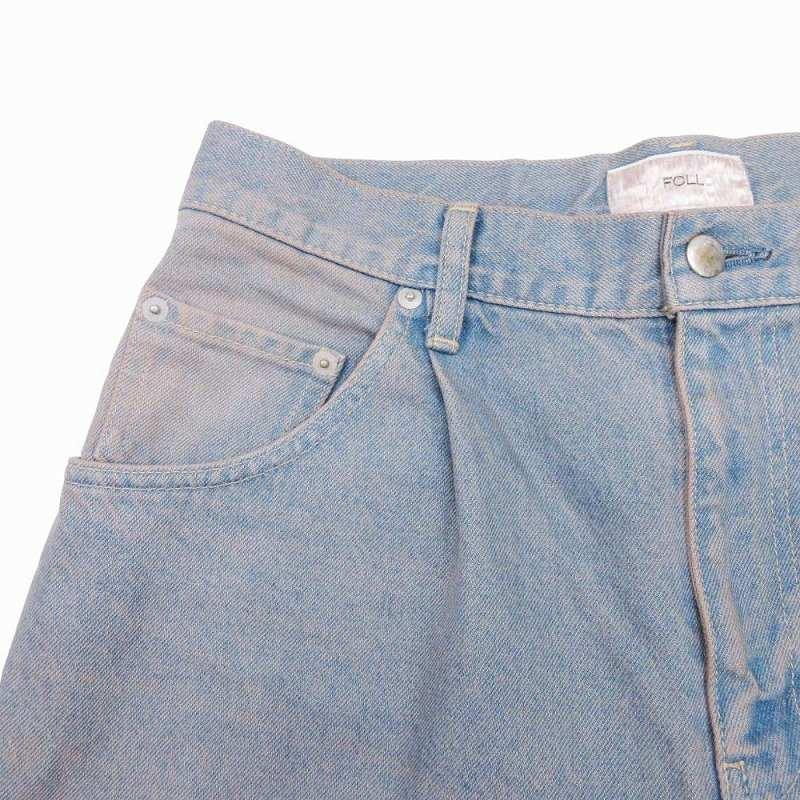 極美品 25AW フォル FOLL UNFOLLOW natural dye baggy jeans 柿渋染