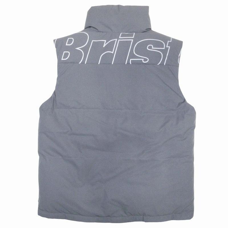 美品 希少 L F.C.R.B ダウンベスト リバーシブル カモフラ ブルー 14070237-c.jpg