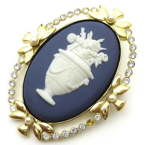 ウェッジウッド WEDGWOOD ジャスパー ジュエリー ブローチ カメオ