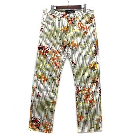 グッチ Gucci 総柄 プリント ストライプ パンツ コットン リネン グレー系 46 美品 メンズ 013 ブランド古着販売のベクトル 通販 Yahoo ショッピング