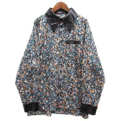 ロイスクレヨン フラワープリント パフスリーブシャツ ロイスクレヨン