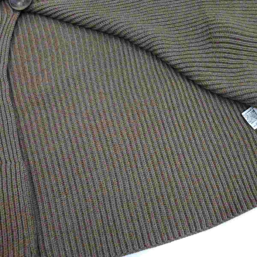 【中古】ブリディア Bridea カンガルーポケット ウール シルク カシミヤ ニット カーディガン 衿付き 長袖 ブラウン 茶 イタリア製 ブリディア Bridea カンガルーポケット ウール シルク カシミヤ ニット