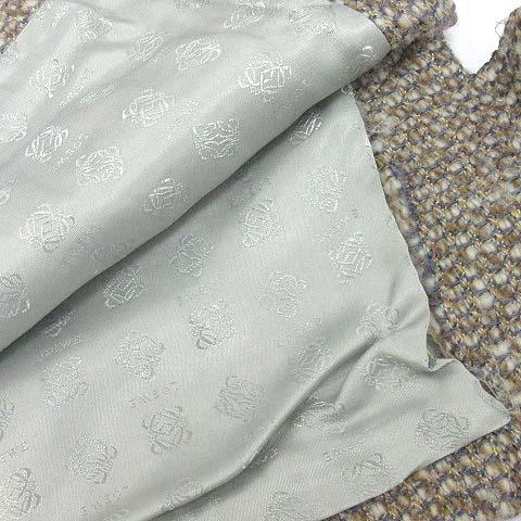 ロエベ LOEWE ウール アンゴラ ツイード タイト スカート ウール 裏  