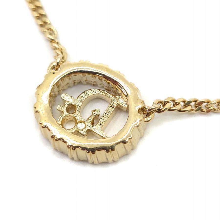 クリスチャンディオール Christian Dior オーバル ロゴ ラインストーン