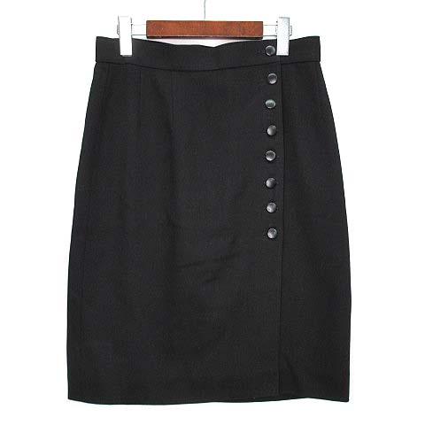 クリスチャンディオール Christian Dior ラップ スカート 膝丈 ウール 