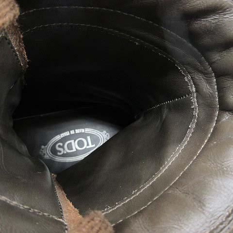 【中古】トッズ TOD'S スエード レースアップ ミドル ブーツ ブラウン 茶 7 約26cm 美品 メンズ トッズ TOD'S スエード レースアップ ミドル ブーツ ブラウン 茶 7 約