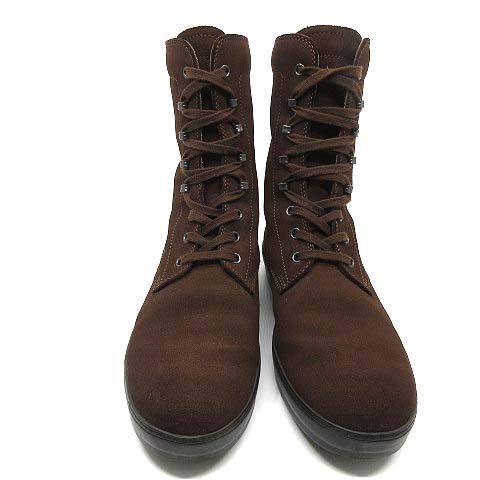 TOD’S ブーツ　　ブラウン サイズ7 26cm トッズ TOD'S スエード レースアップ ミドル ブーツ ブラウン 茶 7 約