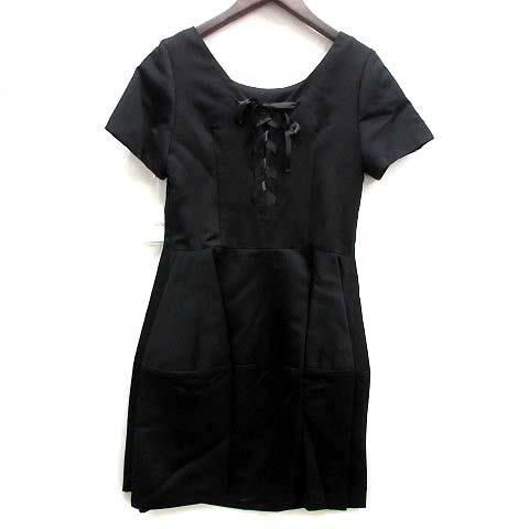 未使用品 リルフェテ Rire Fete バックレースアップ グログラン  