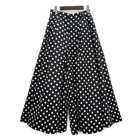 【中古】ロイスクレヨン Lois CRAYON 2022SS ワイド ボリューム パンツ ドット ブラック ホワイト 黒 白 M 美品 レディース ロイスクレヨン Lois CRAYON 2022SS ワイド ボリューム パンツ ドット