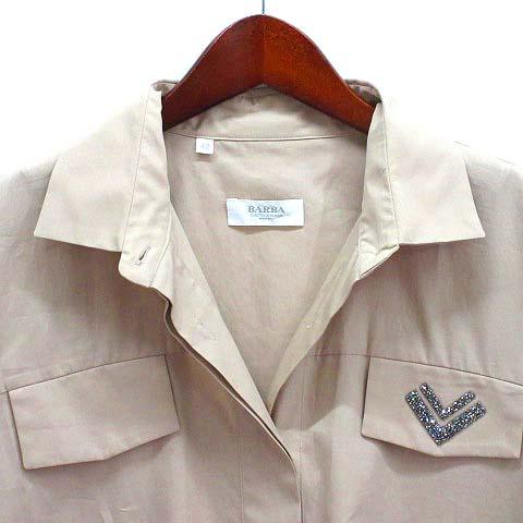 バルバ BARBA NAPOLI cucito a mano パヴェ ラインストーン シャツ