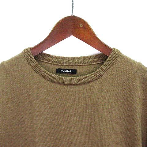 マイヨ maillot クルーネック フレンチスリーブ ニット セーター 