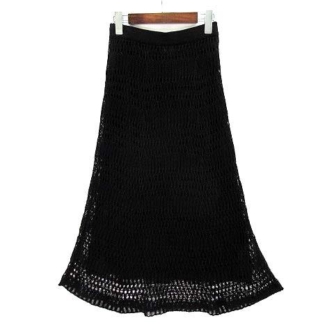 theory セオリー Theory 総レース ニット ロング フレア スカート  