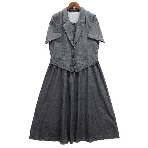 ポテチーノ POTECHINO さえら ドッキング ジレ デニム ロング