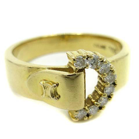 セリーヌ CELINE ヴィンテージ K18 ダイヤモンド 0.15ct マカダム 