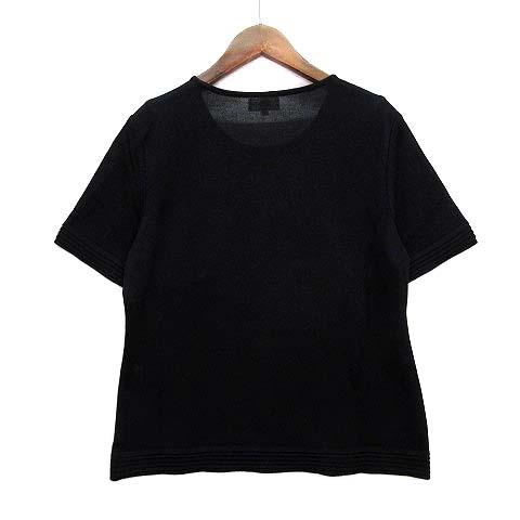 カルヴェン CARVEN Cロゴ 刺繍 サマーニット セーター 半袖 シルク混 
