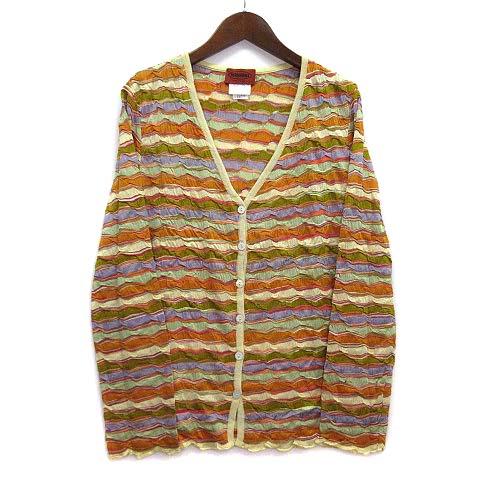 ミッソーニ MISSONI アンサンブル レーヨン ツインニット ボーダー 