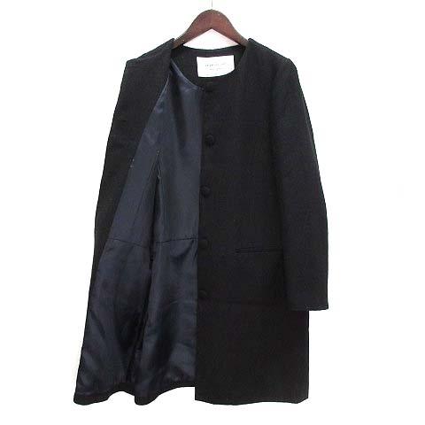 ビームス　ノーカラーコート　未使用品 ビームスライツ BEAMS Lights ネップツイード ノーカラーコート ラメ