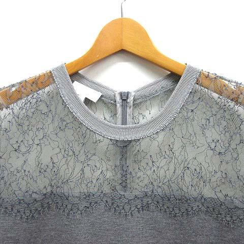 エスカーダ ESCADA SPORT シアーレース ポンチ 切替 ワンピース 半袖