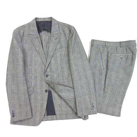 タケオキクチ TAKEO KIKUCHI スーツ 上下 セット ウール リネン グレン 