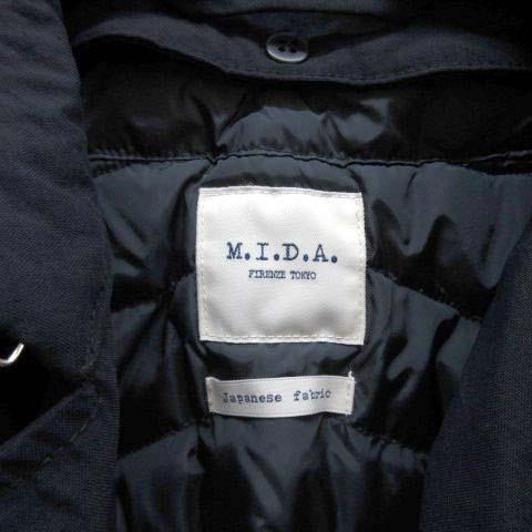 ミダ M.I.D.A ダウンライナー トレンチ コート ナイロン ネイビー 紺
