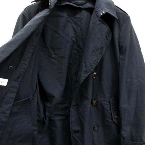 ミダ M.I.D.A ダウンライナー トレンチ コート ナイロン ネイビー 紺