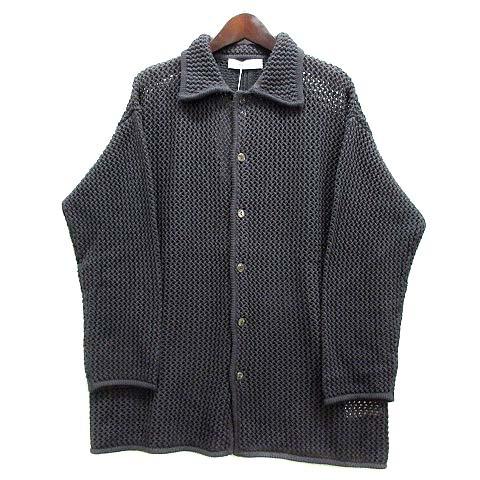 【中古】未使用品 ジョンブル JOHNBULL 2023AW ニット メッシュ シアー カーディガン 長袖 チャコールグレー M JL233N03 レディース Johnbull（ジョンブル） 未使用品 JOHNBULL 2023AW ニット メッシュ