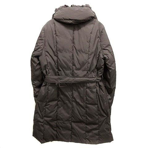 レポルテ Leporte ベルテッド ダウンコート ロング ボリュームカラー 