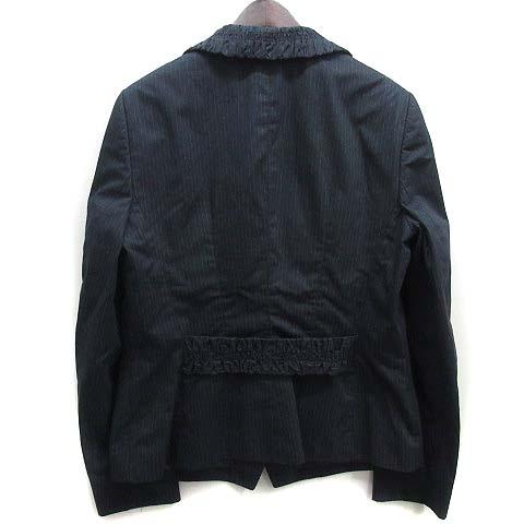 レナランゲ RENA LANGE スーツ 上下 セットアップ ストライプ ギャザー  