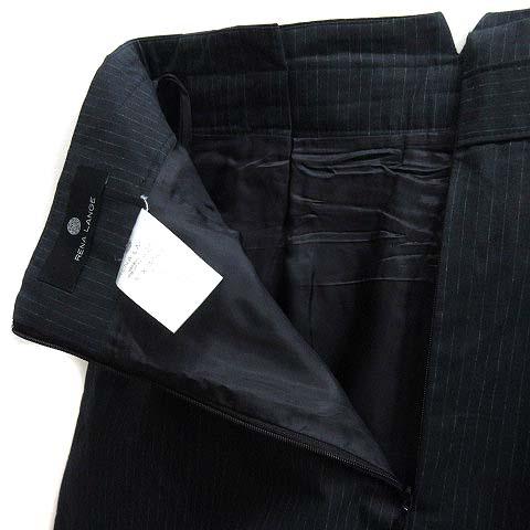 レナランゲ RENA LANGE スーツ 上下 セットアップ ストライプ ギャザー  