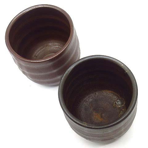 備前焼 中尾晃 奈義法然窯 夫婦湯呑 煎茶道具 : ブランド古着 備前焼 中尾晃 奈義法然窯 夫婦湯呑 煎茶道具 : ブランド古着