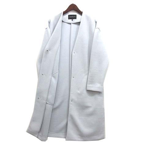 INDIVI インディヴィ ダンボール ノーカラー コート ロング ライト  