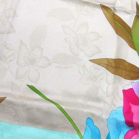 LEONARD（レオナール） スカーフ チーフ フローラル フラワー