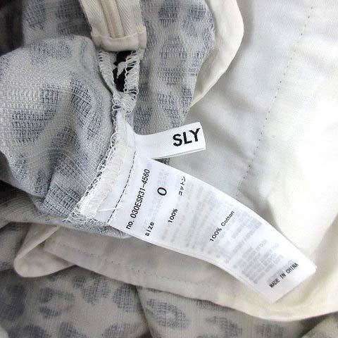 SLY（スライ） ジャガード レオパード タイト ロング スカート