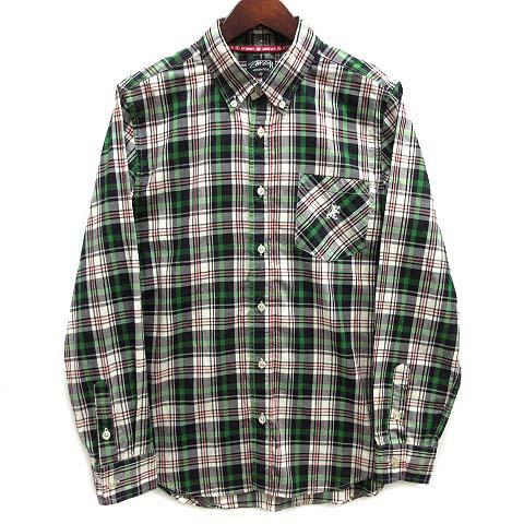 ステューシー STUSSY チェック ボタンダウン シャツ 長袖 ワンポイント 