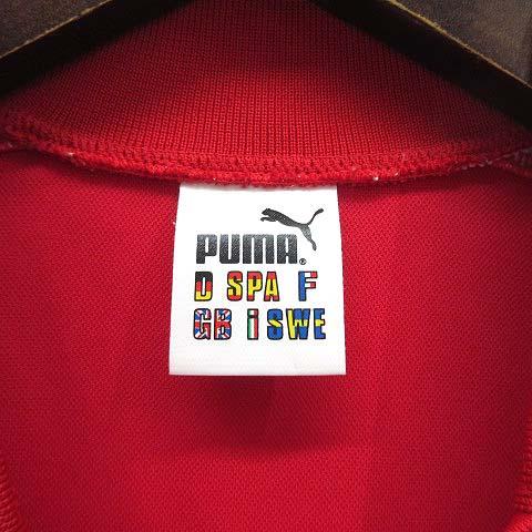 PUMA プーマ 90s プラクティス ゲーム シャツ 半袖 レッド 赤 L 日本製